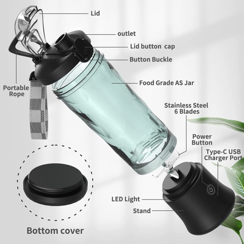 FreshFusion Slice&Sip Bottle Tragbarer Mixer