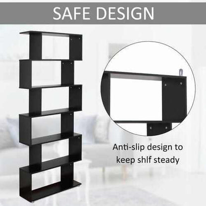 HOMCOM S Shape Bookcase modern storage display