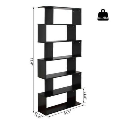 HOMCOM S Shape Bookcase stylish home furniture