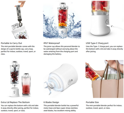 FreshFusion Slice&amp;Sip Bottle Tragbarer Mixer